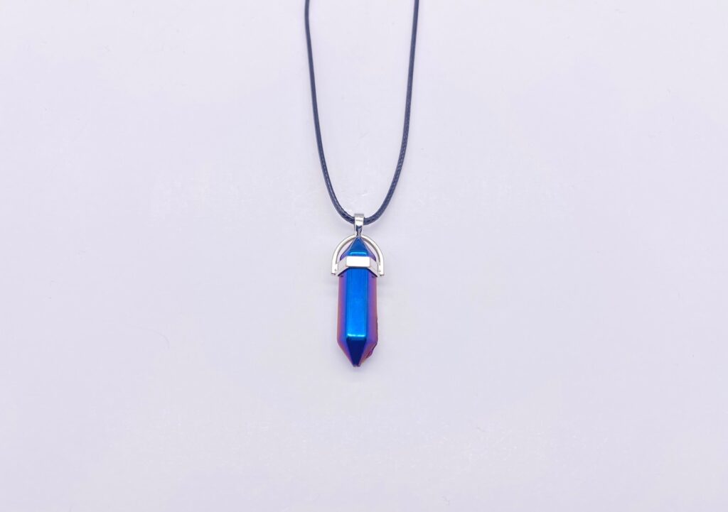 Titanium Quartz Necklace Point with Silver Top A Time for Karma