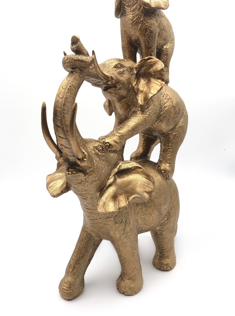 Gold Stacked Elephants A Time for Karma