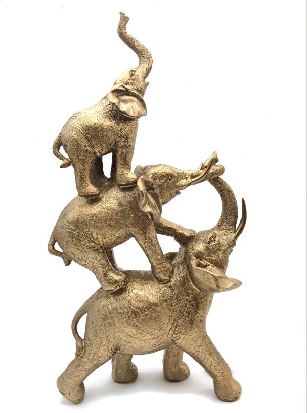Gold Stacked Elephants A Time for Karma
