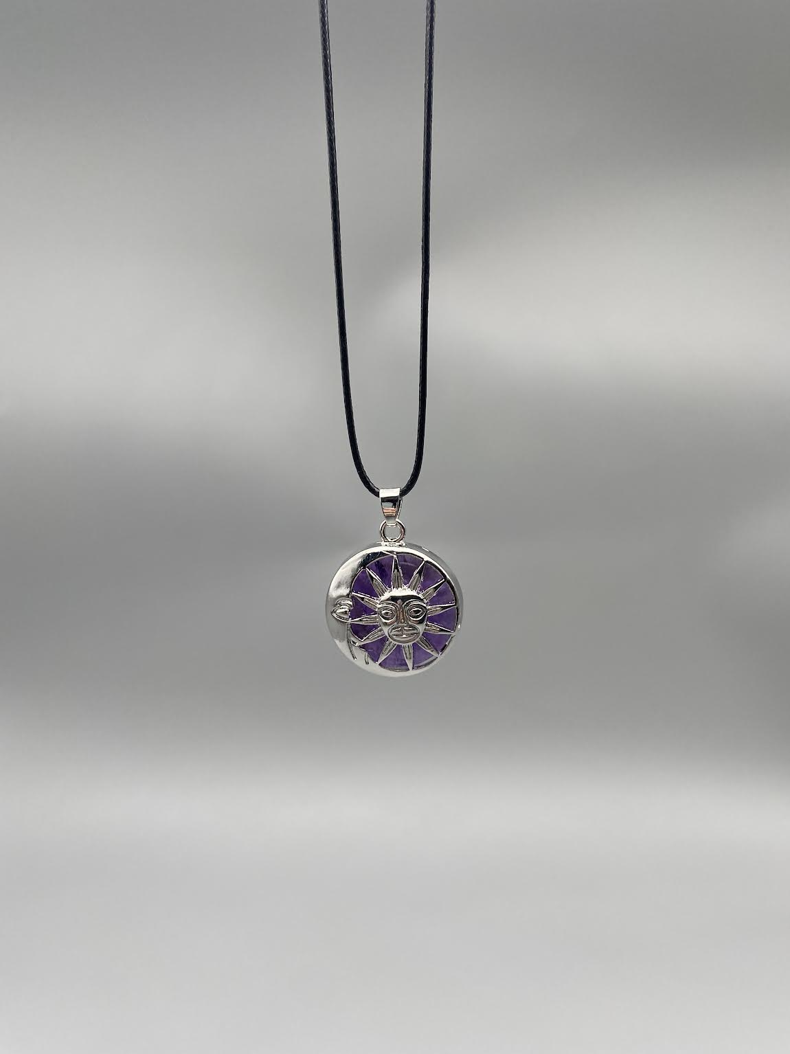 Amethyst Necklace – Sun And Moon – A 