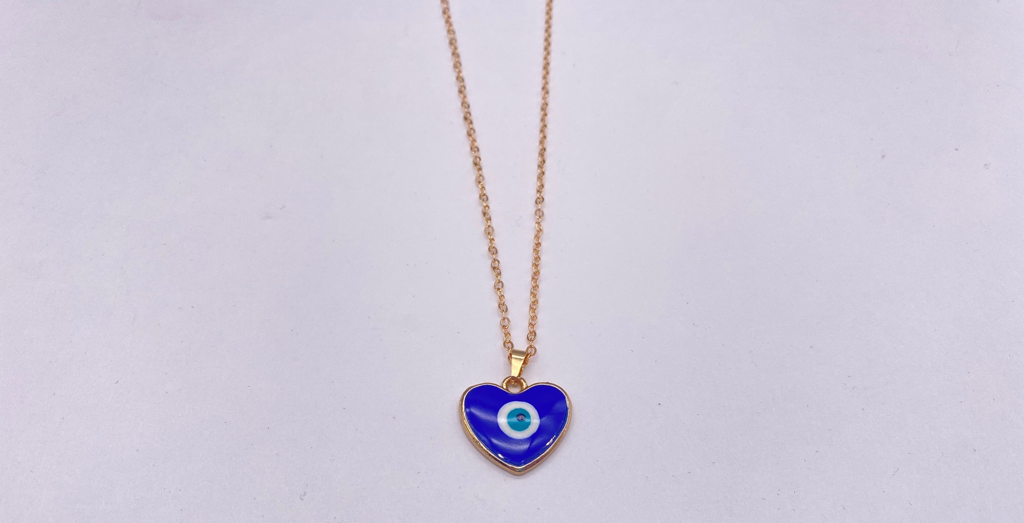 Evil Eye Necklace Gold Heart A Time for Karma