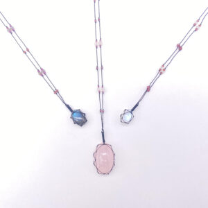 Hand Made Gemstone Macramé Necklaces