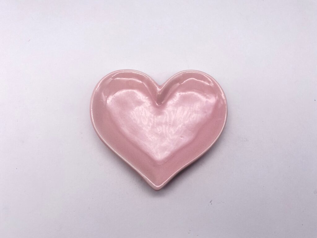 Trinket Dish Pink Heart A Time for Karma