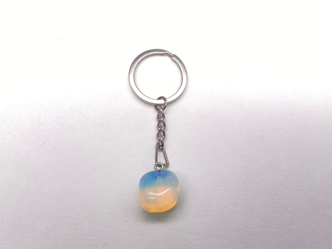 Polished Gemstone Keychain Opalite A Time for Karma